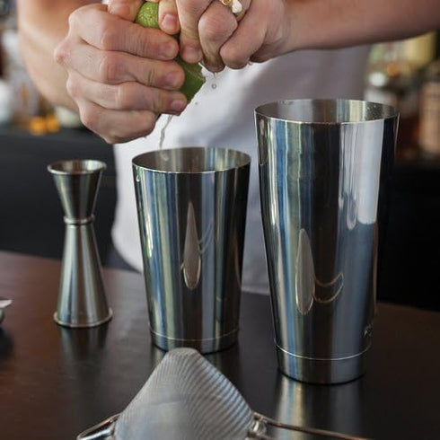 Viski Large Weighted Cocktail Mixer Shaker Tin - Martini Margarita Drink Shakers Cocktail, Stainless Steel Mixing Tumbler, 27 oz - Bartender Acces...