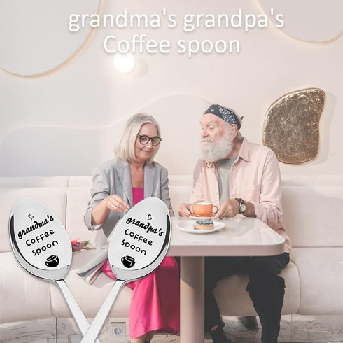 Grandma Grandpa Spoon Gifts from Grandchildren Nana Gigi Granddad Birthday Christmas Gifts for Grandmother Grandfather Granny Gifts for Couple Cof...