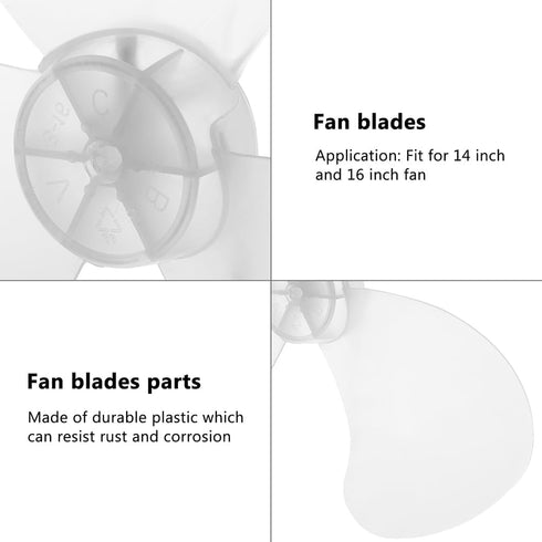 HOMSFOU Fan Replacement Fan Blades Replacement for 14 inch and 16 inch fan Universal Plastic 3 Leaves Fan Cover Electric Fan Leaves for Floor Tabl...