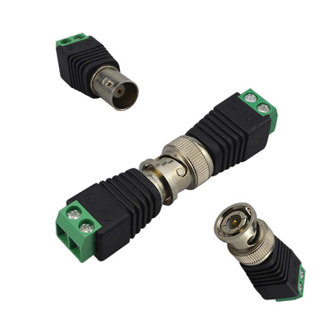 FULARR 20Pcs Professional Connector Kit, 10 Pairs BNC Male & Female Socket Screw Terminal Block Adapter, BNC Video Balun Connector for Coax Cat5 C...