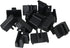 12PCS File Cabinet Rails Hanging File Rail Clips Specialty Storage Black File Folder Plastic Rail Clip Drawer Sides Black File Rails Hanging File ...