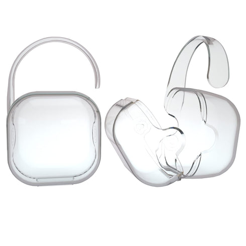 Pacifier Case Pacifier Holder Case Pacifier Clip Binky Holder Case Pacifier Box Pacifier Accessories 2 Pack Clear Hook Design...