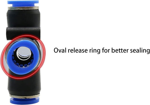 Pneumatic Air Pipe Joints, 10 Pcs Pneumatic Fittings Quick Coupling PU Trachea Coupling Cross Four-Way Coupling, Plastic Push Pipe Fitting Assortm...