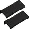 LC LICTOP 80mm/3.15" Black Modern Style Finger Edge Tab Pull Handle Door Knobs Drawer Pulls Aluminum Matte (2Pcs)...