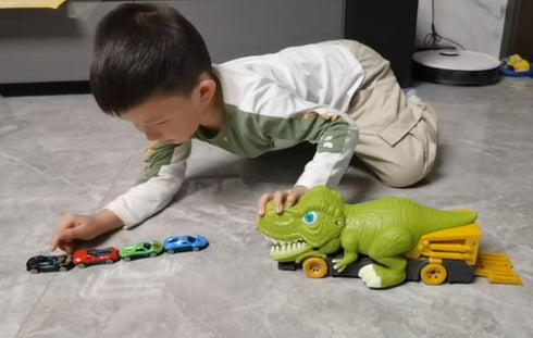 Dinosaur Transport Cart Toys Dinosaur Devouring Car Game for Kids Slides Car toys Gift for Boys...