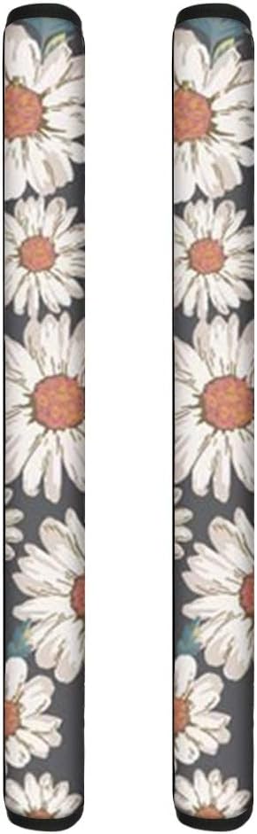 Snilety Retro Daisy Designs Refrigerator Door Handle Covers Set of 2 Flower Decor for Home Kitchen,Kitchen Appliances Protection Gloves