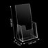 QPEY 2 Pack Acrylic Brochure Holder 4 inch, Clear Flyer Holder Stand Magazine Display Plastic Literature Holder, Countertop Organizer for Paper, P...