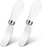 Butter Knife(2 Pcs), Porcelain Handle, Stainless Steel Cheese Spreader, Butter Spreader Knives Set...
