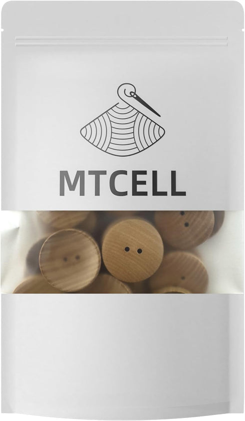 30 Pcs 30mm Camellia Wood Wooden Buttons for Craft DIY Sewing Project (convex)...