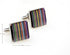 Rainbow Pair Cufflinks in a Presentation Gift Box & Polishing Cloth...