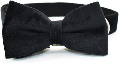 Love Dream Bowtie Dog Collar, Velvet Dog Collars with Detachable Bowtie Metal Buckle, Soft Comfortable Adjustable Bow Tie Collars for Small Medium...
