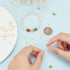 BENECREAT 60Pcs 3 Sizes Real 18K Gold Plated Brass Disc Spacer Beads, 4/6/8mm Gold Flat Round Jewelry Heishi Disc Spacer Beads for Bracelet Neckla...