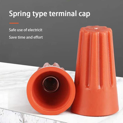 Electrical Wire Connector Screw Terminal 40PCS, Screw on Electric Wire Caps, Twist on Wire Connectors, Wire Caps with Spring Insert, Electrical Wi...