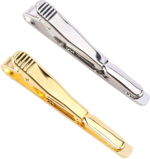 4 Pcs Tie Clips for Men Gold Silver Tie Bar Set for Regular Ties Necktie Clasp Suit Clip for Men Gift for Weeding Meeting Party Business...