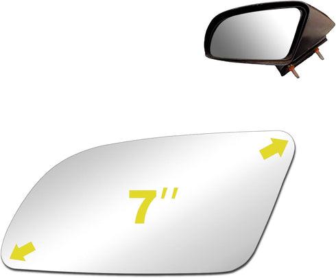 Mirror Glass Replacement fit for Chevy|Camaro Corvette El Camino Monte Carlo Pontiac|Fiero Firebird Driver Left Side LH With Adhesives...