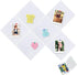 6 Pcs White Square Cork Board Bar Strips with 50 Pushpins, Self-Adhesive Bulletin Board Strips No Damage for Wall, Felt Pin Board for Paste Notes,...