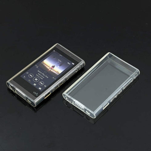 for Sony A55 Case, Soft TPU Protective Skin Case Cover for Sony Walkman NW-A55HN A56HN A57HN A50 A55 A56 A57 with Screen Protector and Strap (Clea...