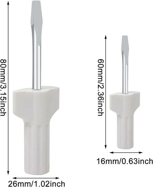 yueton 2PCS Sewing Machine Screwdriver White Sewing Machine Needle Plate Screwdriver Regular and Mini Screwdrivers Home Sewing Machine Repairing T...