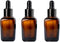 3PCS 30ml Empty Refillable Square Amber Glass Droppers Essential Oil Bottles Aromatherapy Cosmetics Elite Fluid Container Jar Pot Holder with Glas...