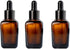 3PCS 30ml Empty Refillable Square Amber Glass Droppers Essential Oil Bottles Aromatherapy Cosmetics Elite Fluid Container Jar Pot Holder with Glas...