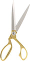 Hilitand Sewing Scissors, 10.5in Stainless Steel Scissors Household Tailor Cloth Fabric Cutting Scissors(Gold)...