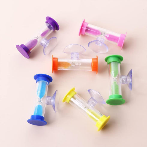 Purple Toothbrush Timer, 2mins Sand Clock Timer Plastic Suction Cup Hourglass Sandglass Desktop Ornament Party Favors Kitchen Utensils and Gadgets...