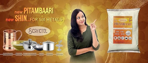 Pitambari Shining Powder for Six Types Metals Cleaning and Removes Tarnish without Scratching, 1 Ounce (Pack of 1)...