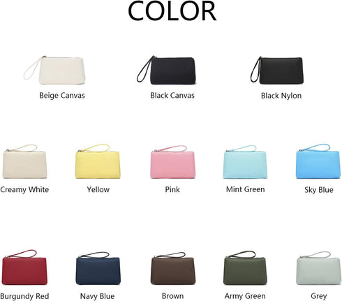 Canvas Wristlet Bag Purse with Card Slot and Phone Pocket - Lightweight and Stylish - Perfect Phone Pouch for Traveling...