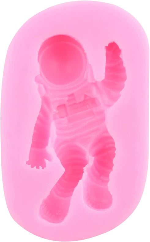 Mujiang Spaceship Astronaut Fondant Molds Rocket Robotics Space Spacecraft Airplane Silicone Molds For Baby Birthday Cake Decorating Cupcake Toppe...
