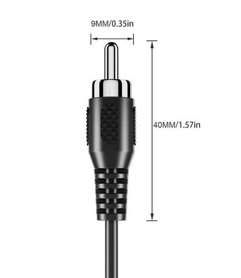 RCA to Bare Wire Speaker Cable 2 Pack,Speaker Bare Wire Cables to RCA Plugs Adapter Repair Speaker Cord for Speakers Amplifier Audio Video AV Rece...