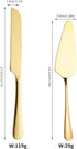 Today's Present Gold Wedding Cake Knife and Server Set, Stainless Steel Cake Cutting Set for Wedding Include Cake Knife And Cake Pie Server Perfec...