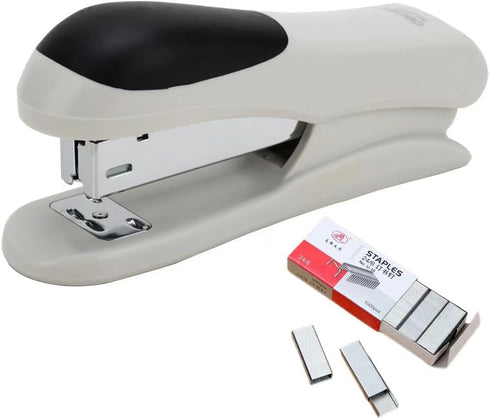 Grey Desktop Stapler Portable Stapler with 25 Sheet Capacity, Two Binding Modes, Classic Staplers with 1000 Staples, Staplers for Office School Ho...