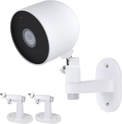 2Pack Adjustable Security Wall Mount Bracket for Google Nest Cam Outdoor or Indoor, Battery, Perfect View Angle for Your Security Camera System - ...