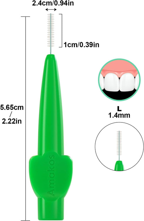 12 Pcs Interdental Brush for Braces, Reusable Dental Brush for Teeth Cleaning Soft Flexible Bristles Dental Picks (0.8mm)...