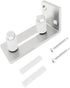 JUBEST Barn Door Floor Guide - Satin Nickel Adjustable Roller Wall Mounted Floor Guide for Door Thick Up to 2 1/8 inches, Flush Bottom Design, Smo...