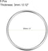 uxcell O Ring Buckle 50mm(2") ID 3mm Thickness Zinc Alloy O-Rings for Hardware Bags Belts Craft DIY Accessories, Silver Tone 5pcs...