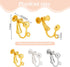PH PandaHall 36 Pcs Brass Screw Back Clip-on Earring Component 17x13.5x5mm for Non-Pierced Ears 3 Colors...