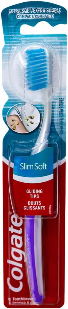 Colgate Slim Soft Ultra Compact Toothbrush, Extra Soft (Colors Vary) - Pack of 6...