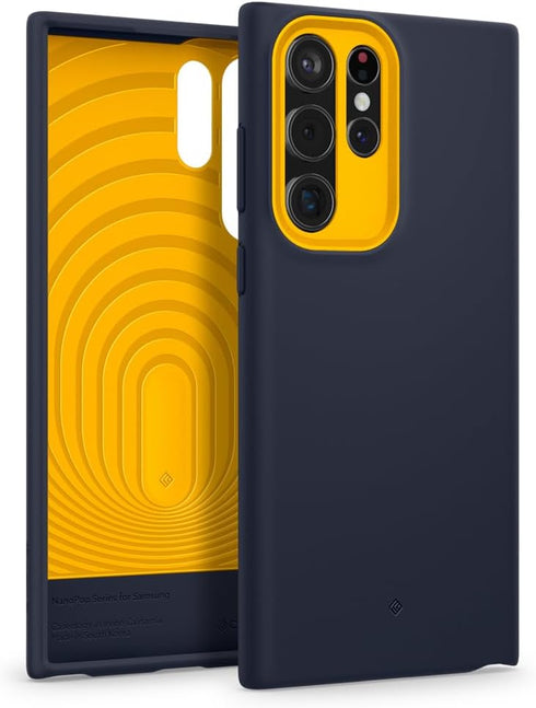 Caseology Nano Pop Silicone Case Accessories Compatible with Samsung Galaxy S22 Ultra Case 5G (2022) - Blueberry Navy...