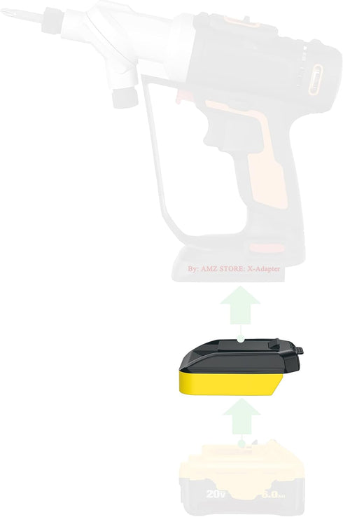 1 Adapter Upgrade for Worx 20v USA Version Tools for use with DeWalt 20v MAX Slider Li-Ion Batteries - Adapter Only...