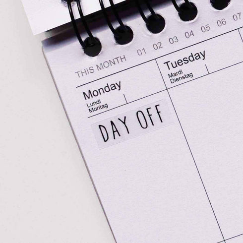 Day Off Monthly Planner Stickers, 120 Clear Work Labels Calendar Scrapbooking Crafting Stickers...
