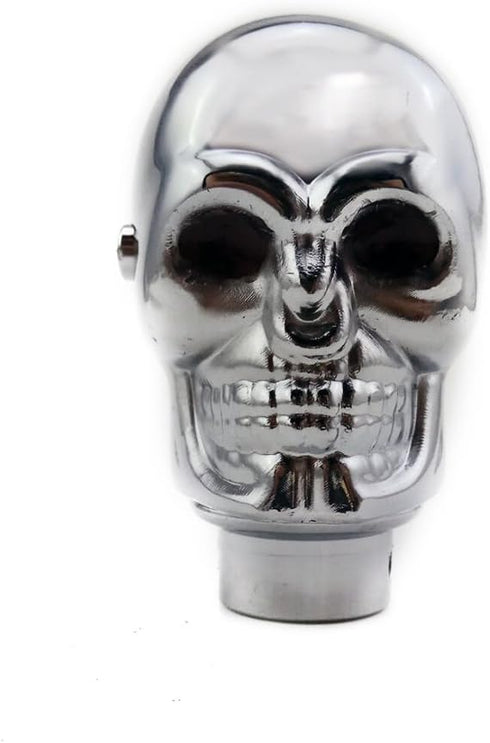 Silver Chrome Skull Gear Shift Knob Manual Stick Shift Knobs - LED Light Red Eyes...