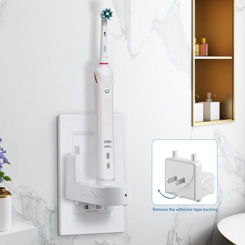 Wall Charger Base for Oral-B Braun, Electric Toothbrush Wall Mounted Adapter PowerReplacement Charger Holder, Compatible with Oral-B Electric Toot...