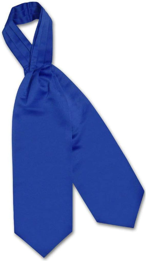 Vesuvio Napoli ASCOT Solid ROYAL BLUE Color Cravat Men's Neck Tie...