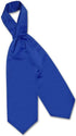 Vesuvio Napoli ASCOT Solid ROYAL BLUE Color Cravat Men's Neck Tie...