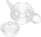 Restaurant Teapot Tea Steeper Handle Teapot Transparent Glass Teapot Tea Kettle Small Glass Teapot Tearoom Teapot Kettle Hotel Coffee Pot Glass Te...
