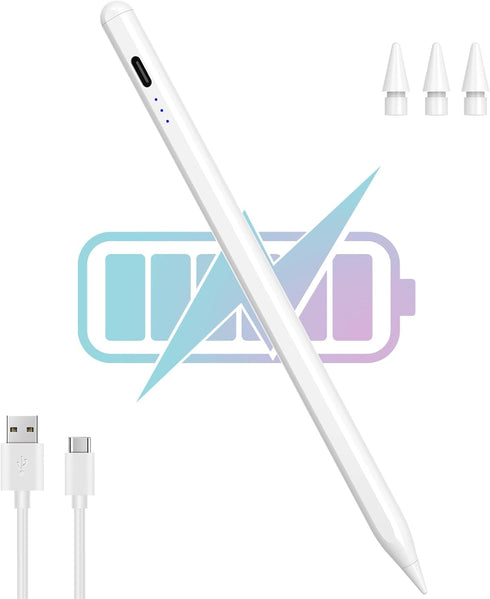 iPad Pencil 2.5X Fast Charge,Low Latency,Compatible with 2018-2024 iPad 6th/7th/8th/9th/10th Gen,iPad Pro(M4),iPad Pro 11''/12.9'',Apple Pen for i...