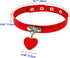 PU Leather Choker Necklace Heart-Shape Punk Goth O Ring and Love Heart Choker Collar Chain for Women (Red)...