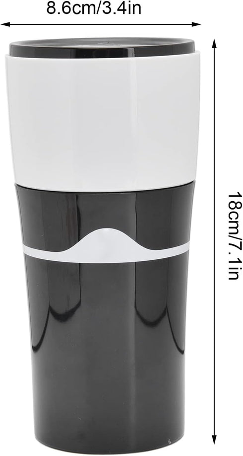 Zerodis Portable Drip Coffee Maker, 450ML Travelling Drip Coffee Machine Office Camping Hot and Cold Brew Coffee Makers for K Cup Capsules(Black a...