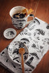 Karma, Boho Spoon Rest, Black and White Ceramic Spoon Rest, Ceramic Spoon Rest for Countertop, Cat...